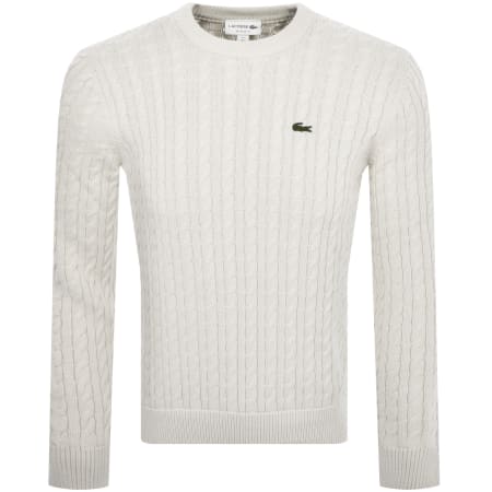 Product Image for Lacoste Cable Knit Jumper White
