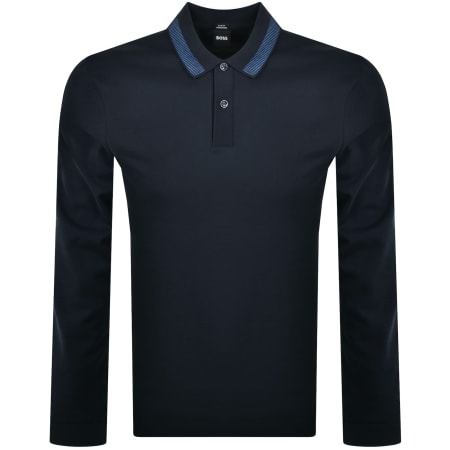 Product Image for BOSS H Pleins Slim Fit Polo T Shirt Navy