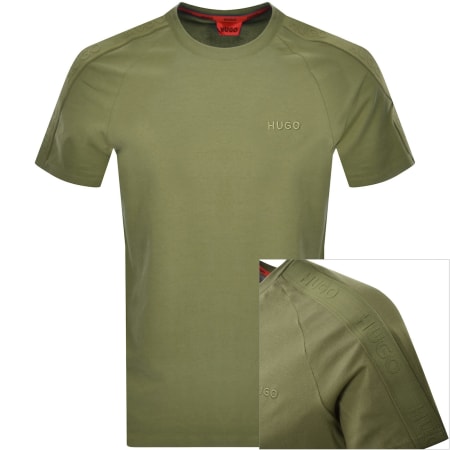 Product Image for HUGO Tonal Logo T Shirt Green