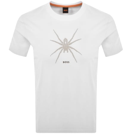 Product Image for BOSS Spiderbat Logo T Shirt White