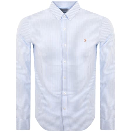 Product Image for Farah Vintage Brewer Long Sleeve Shirt Blue