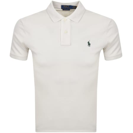 Product Image for Ralph Lauren Custom Slim Polo T Shirt Cream