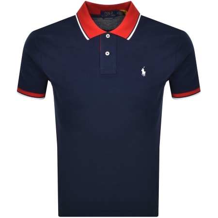 Product Image for Ralph Lauren Custom Slim Fit Polo T Shirt Navy