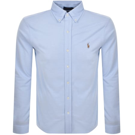 Product Image for Ralph Lauren Knit Oxford Long Sleeved Shirt Blue