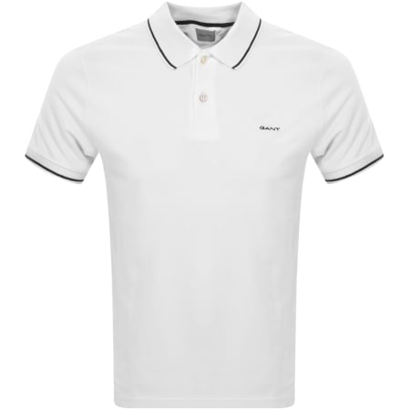 Product Image for Gant Tipping Pique Polo T Shirt White