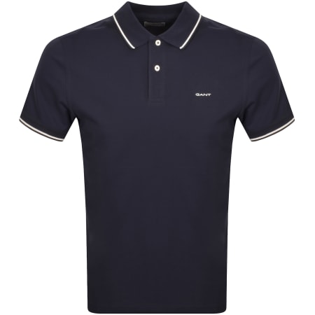 Product Image for Gant Tipping Pique Polo T Shirt Navy