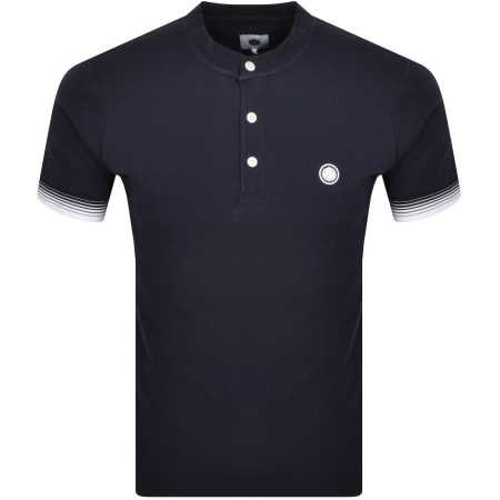 Product Image for Pretty Green Gradient Grandad Polo T Shirt Navy