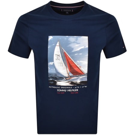 Product Image for Tommy Hilfiger Colour Photo T Shirt Navy