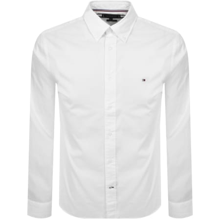 Product Image for Tommy Hilfiger Flex Poplin Long Sleeve Shirt White
