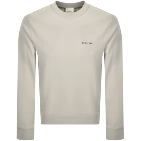 Product Image for Calvin Klein Micro Logo Repreve Sweatshirt Grey