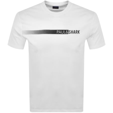 Product Image for Paul And Shark Printed Logo T Shirt White