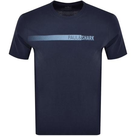 Product Image for Paul And Shark Printed Logo T Shirt Navy