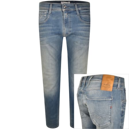 Product Image for Replay Anbass Slim Fit Jeans Light Wash Blue