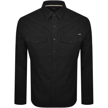 Product Image for Replay Denim Look Long Sleeved Shirt Black
