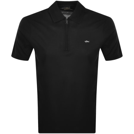Product Image for Paul And Shark Zip Polo T Shirt Black