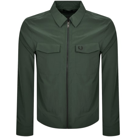 Product Image for Fred Perry Zip Through Overshirt Green