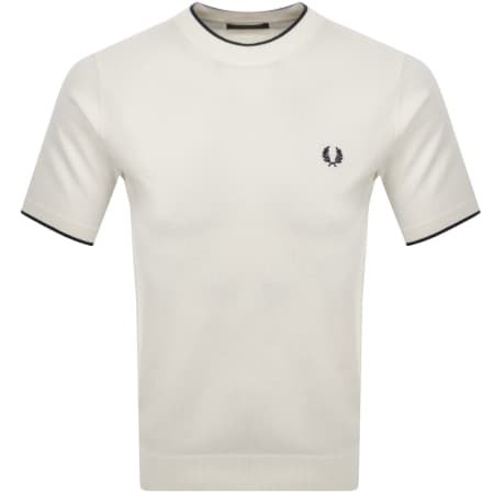Product Image for Fred Perry Textured Knit T Shirt Ecru