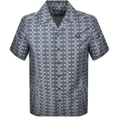 Product Image for Fred Perry Geometric Revere Shirt Blue