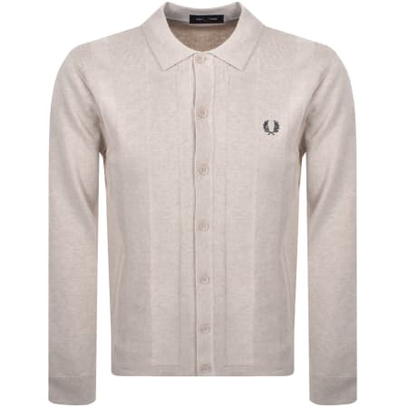 Product Image for Fred Perry Button Through Knit Polo Shirt Beige
