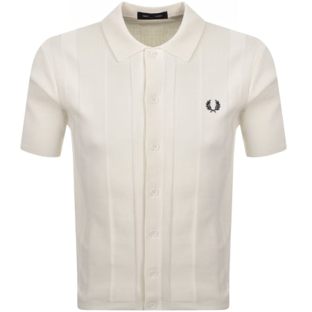 Product Image for Fred Perry Button Through Knit Polo Shirt Ecru