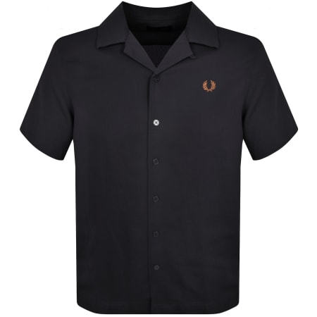Product Image for Fred Perry Pique Texture Revere Collar Shirt Navy