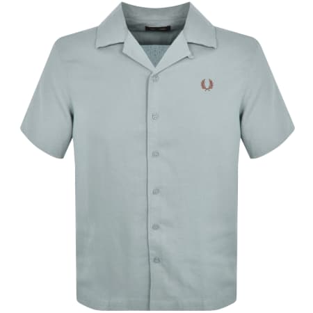 Product Image for Fred Perry Pique Texture Revere Collar Shirt Blue