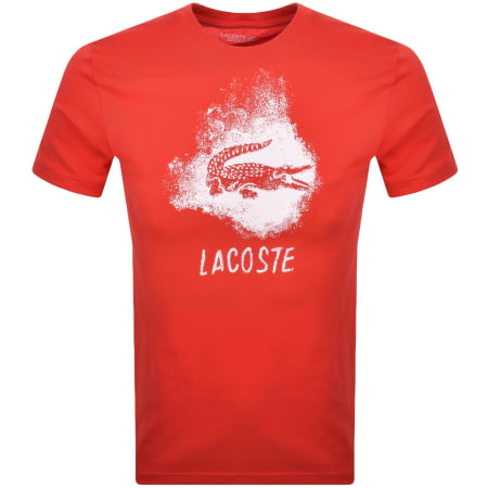 Product Image for Lacoste Sport Crew Neck Graphic T Shirt Red