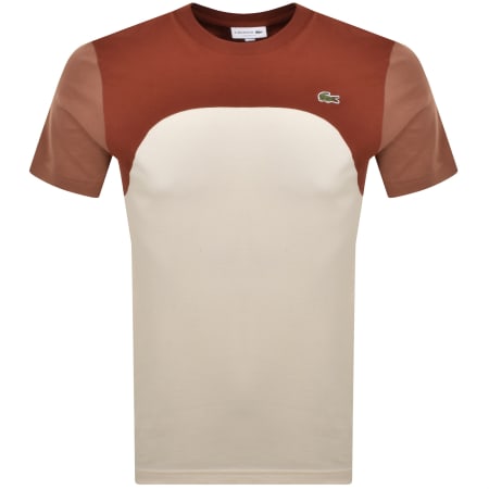Product Image for Lacoste Colour Block T Shirt Cream