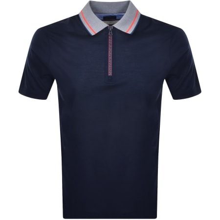 Product Image for Paul And Shark Zipped Polo T Shirt Navy
