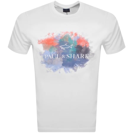Product Image for Paul And Shark Printed Logo T Shirt White