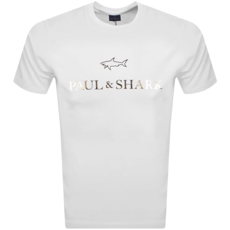 Product Image for Paul And Shark Printed Logo T Shirt White