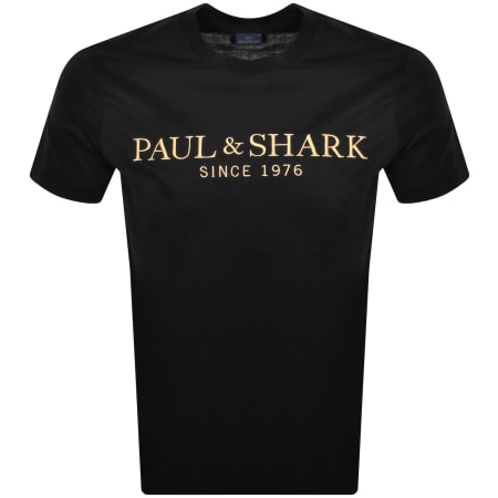 Product Image for Paul And Shark Embroidered Logo T Shirt Black