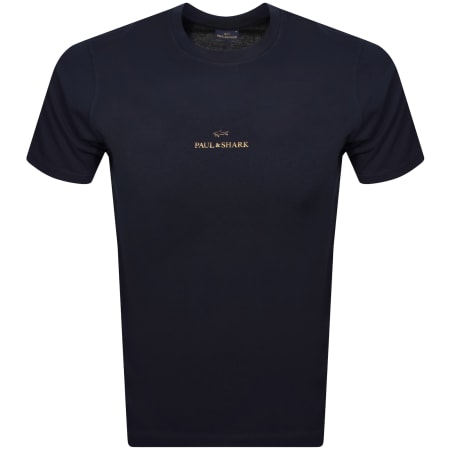 Product Image for Paul And Shark Printed Logo T Shirt Navy