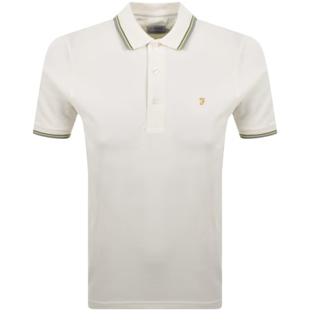 Product Image for Farah Vintage Alvin Tipped Polo T Shirt White