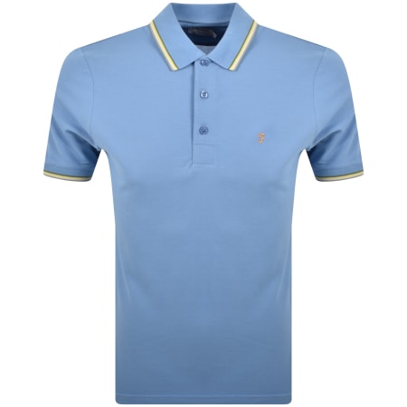 Product Image for Farah Vintage Alvin Tipped Polo T Shirt Blue