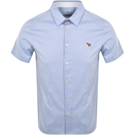 Product Image for Paul Smith Zebra Short Sleeved Shirt Blue