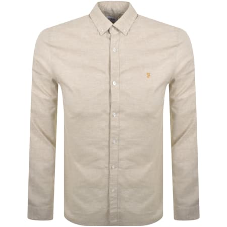 Product Image for Farah Vintage Long Sleeve Sheen Shirt Beige