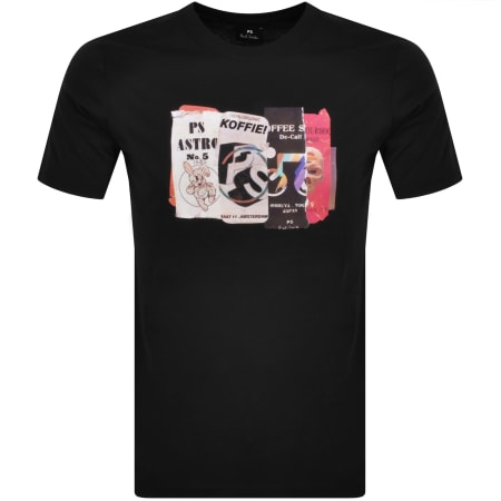 Product Image for Paul Smith Cut &amp;amp;amp; Paste T Shirt Black