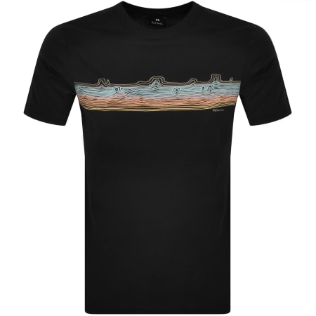 Product Image for Paul Smith Desert Stripe T Shirt Black