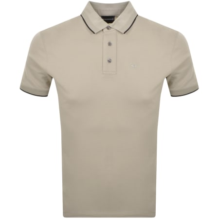 Product Image for Emporio Armani Short Sleeved Polo T Shirt Beige