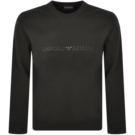 Product Image for Emporio Armani Crew Neck Logo Sweatshirt Black