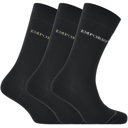 Product Image for Emporio Armani 3 Pack Socks Black
