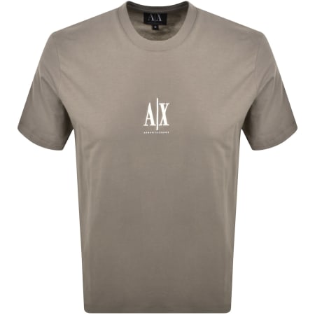 Product Image for Armani Exchange Crew Neck Logo T Shirt Brown