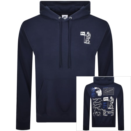 Product Image for Nike Club Pullover Hoodie Navy
