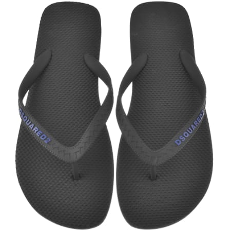 Product Image for DSQUARED2 Logo Flip Flops Black