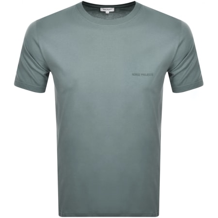 Product Image for Norse Projects Johannes Logo Print T Shirt Blue