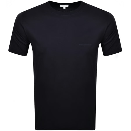 Product Image for Norse Projects Johannes Logo Print T Shirt Navy