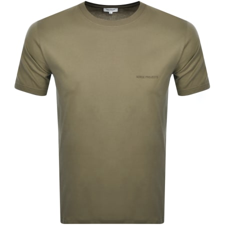 Product Image for Norse Projects Johannes Logo Print T Shirt Green