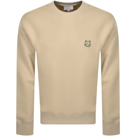 Product Image for Maison Kitsune Fox Head Patch Sweatshirt Beige
