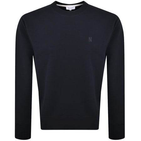 Product Image for Norse Projects Marten Relaxed Logo Sweatshirt Navy